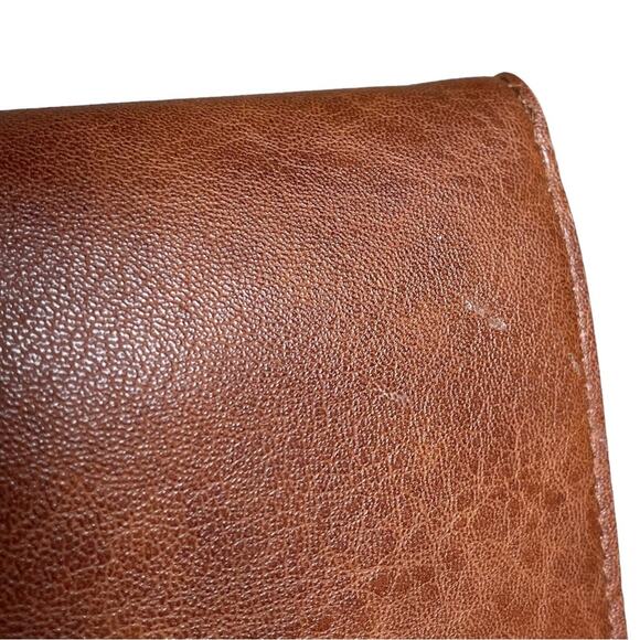 Anthropologie Brown Faux Leather Bow Envelope Clutch - Picture 5 of 7